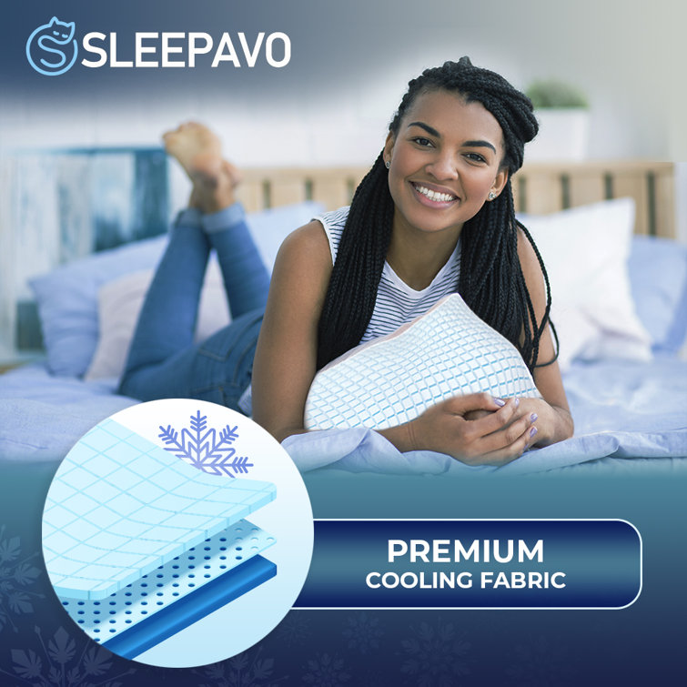 Sleepavo Cooling Pillow Case Queen Size Cool Pillow Case For Hot